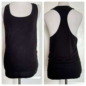 Lightweight Black Racerback Tank Top Stretch Modal Athletic Lounge Soft Scoop M